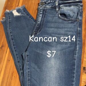 KanCan Women's Distressed Blue Skinny Jeans